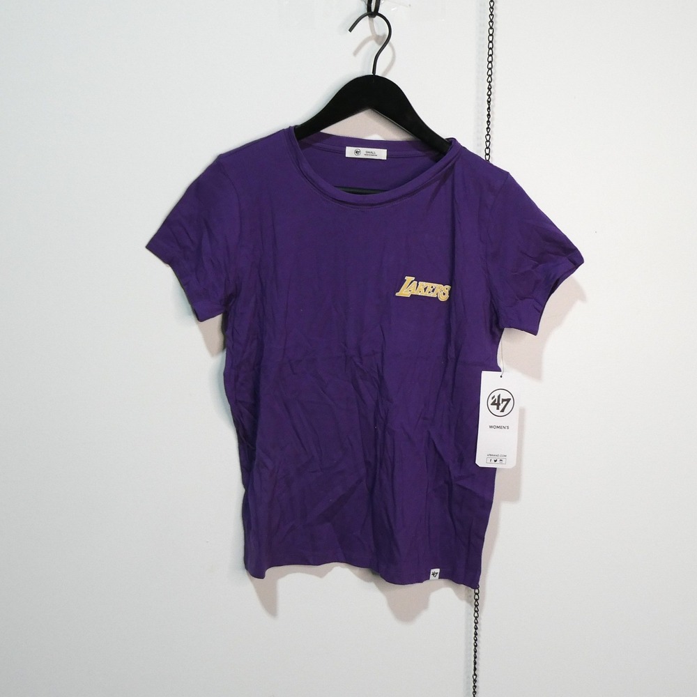 Lakers Shirt Womens‎ Small '47 Brand Purple NBA Basketball Cotton New